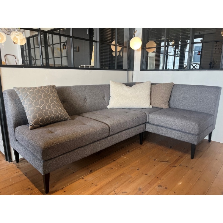 グレス II LDソファ セット グレー【OUTLET】(2人掛けアームレス（L）＋2人掛け片肘（左肘）)