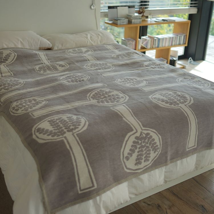 クリッパン シュニールコットン シングルブランケット(フォレストスプーン)