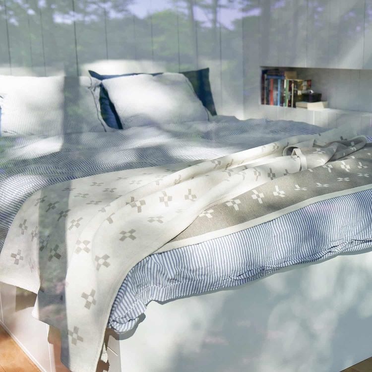 クリッパン シュニールコットン シングルブランケット(シャーンスンド　エクリュ)