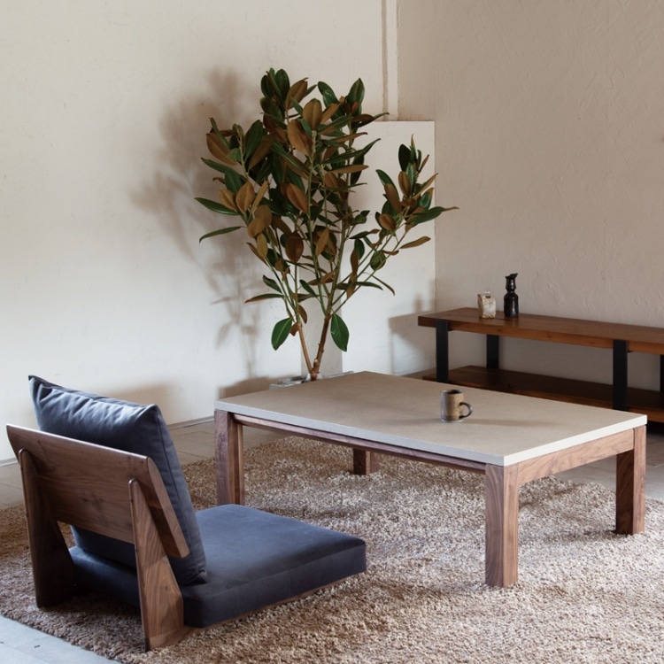 【Quick Delivery対象商品】ノンベ コタツテーブル(幅120×奥行70×高さ38cm　コナラ/天板ベージュ)